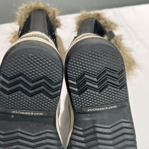 Sorel Joan of Artic Waterproof Boots Womens Sz 6 Black Quarry Suede Winter Snow - Picture 14 of 15